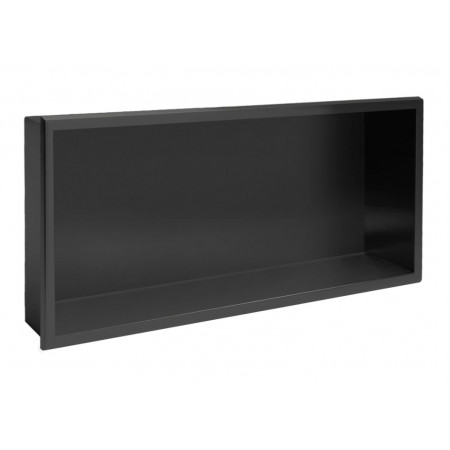 Встраиваемая полка REA 30X60 BLACK MATT с ободком