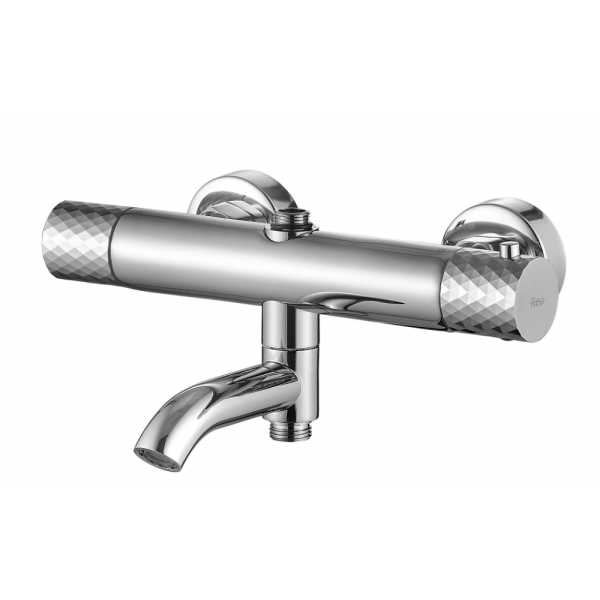 Душевой гарнитур REA LUNGO DIAMOND CHROME с термостатом и изливом