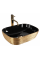 Умывальник (раковина) REA BELINDA BRUSHED GOLD BLACK накладной