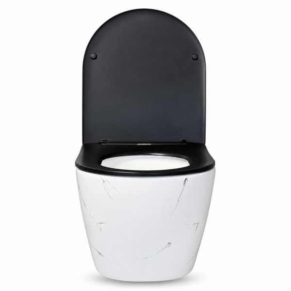 Подвесной унитаз VBI VULCANO WHITE STONE MATT TORNADO