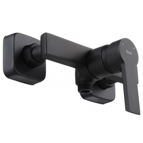 Смеситель для ванны и душа REA ARGUS BLACK MATT черный настенный без излива
