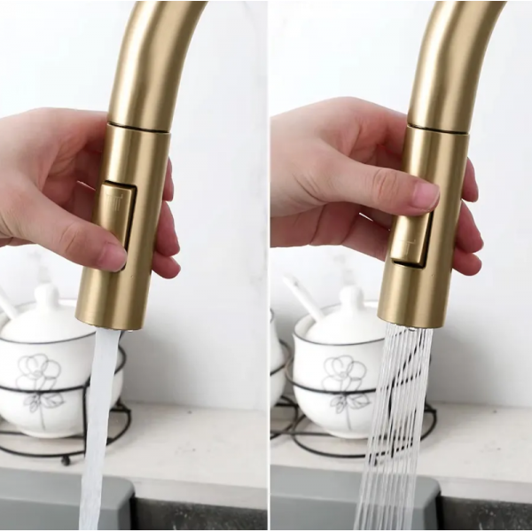 Смеситель для кухни REA ECO FRESH BRUSHED GOLD на две воды
