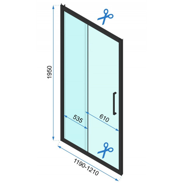 Душова кабіна REA RAPID SLIDE 80x120 BLACK