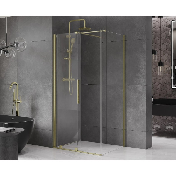 Душова кабіна MEXEN VELAR 140х90 BRUSHED GOLD