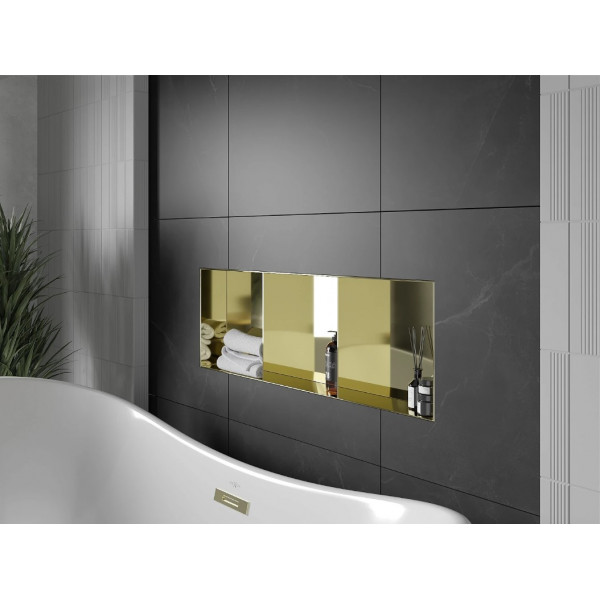 Вбудована полиця MEXEN X-Wall-NR 90 GOLD без обідка