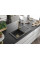 Гранітна кухонна мийка MEXEN PABLO BLACK GRANITE + сифон GOLD