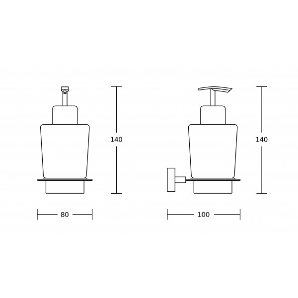Дозатор для жидкого мыла VBI MERCURY GOLD