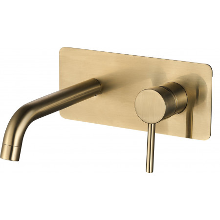 Смеситель для раковины VBI MILANO LONG 2 BRUSHED GOLD скрытого монтажа