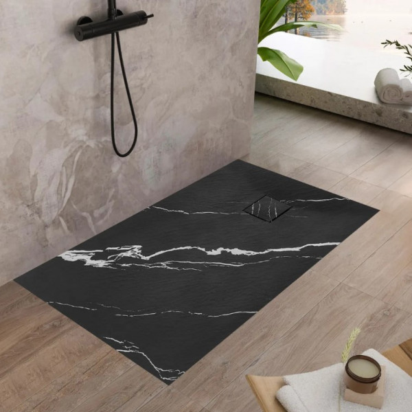 Душевой поддон REA MAGNUM 80x100 CARRARA BLACK