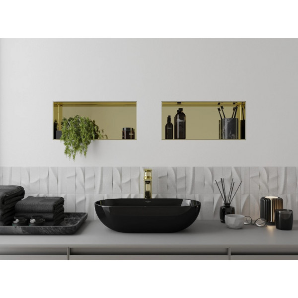 Вбудована полиця MEXEN X-Wall-NR 45x20 GOLD без обідка