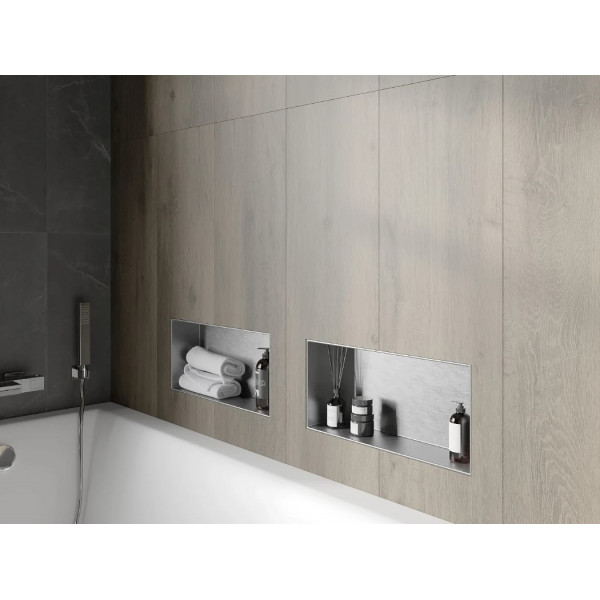 Вбудована полиця MEXEN X-Wall-NR 45x20 INOX без обідка