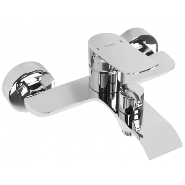 Смеситель для ванны и душа REA DART CHROME хром настенный с изливом