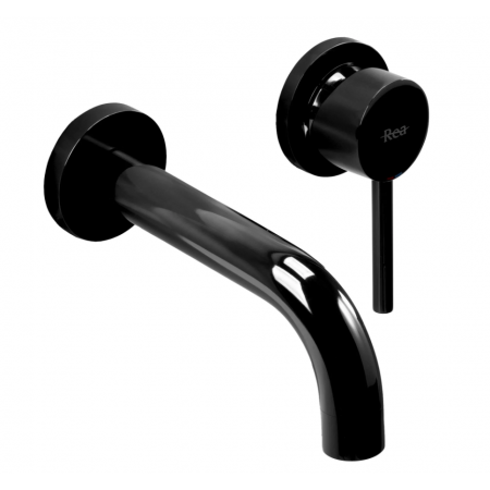 Смеситель для раковины (умывальника) REA LUNGO BLACK GLOSSY + BOX скрытого монтажа *