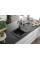 Гранітна кухонна мийка MEXEN ENZO BLACK SILVER + сифон BLACK