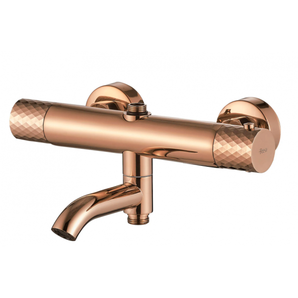Душевой гарнитур REA LUNGO DIAMOND COPPER с термостатом и изливом