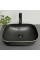 Умывальник (раковина) VBI RAVENNA BLACK MATT SILVER EDGE накладной
