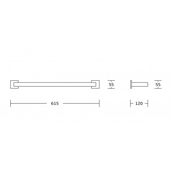 Вешалка для полотенец VBI JUPITER NICKEL двойная