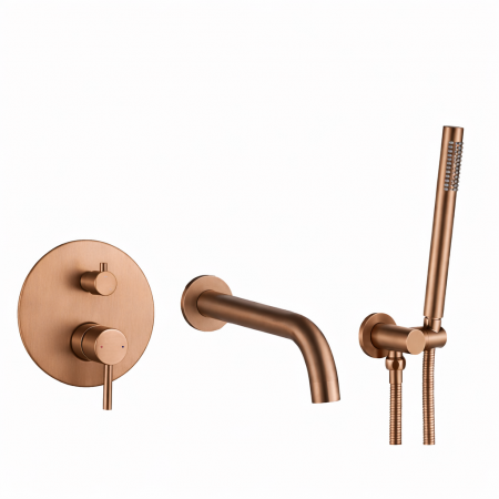 Смеситель для ванны и душа VBI MILANO BRUSHED COPPER скрытого монтажа