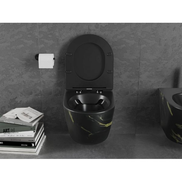 Підвісний унітаз MEXEN LENA BLACK MARBLE MATТ