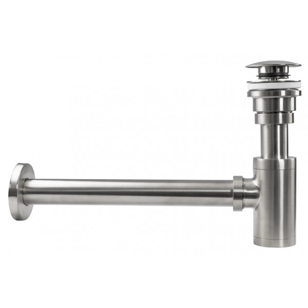 Сифон для раковины REA NICKEL BRUSHED универсальный + CLICK-CLACK *
