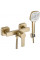Смеситель для ванны и душа REA ARGUS BRUSHED GOLD настенный без излива