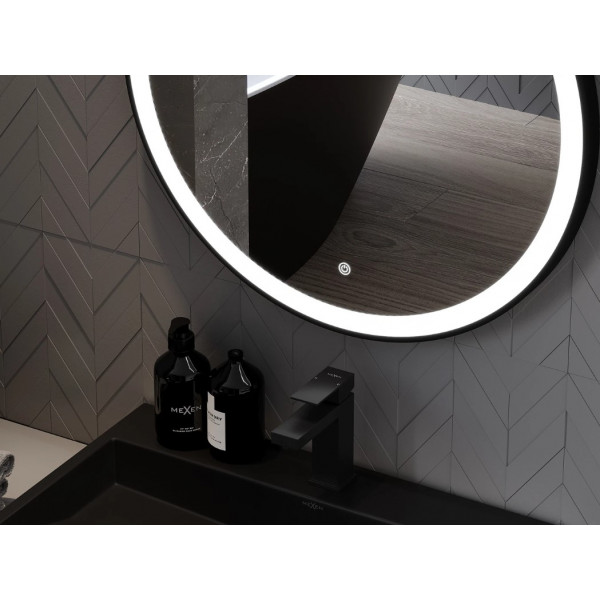 Дзеркало MEXEN ESSO 60 BLACK LED кругле