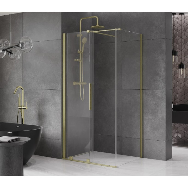 Душова кабіна MEXEN VELAR 100х75 BRUSHED GOLD