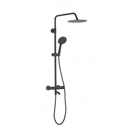 Душевой гарнитур VBI MILANO BLACK с термостатом и изливом