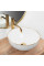 Умывальник (раковина) REA STELLA WHITE GOLD EDGE белый накладной