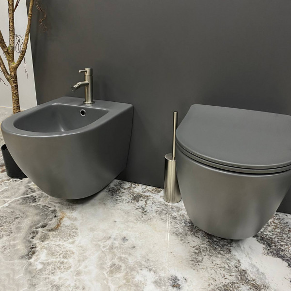 Подвесной унитаз VBI VULCANO GREY MATT
