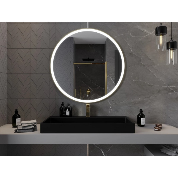 Дзеркало MEXEN ESSO 100 GOLD LED кругле