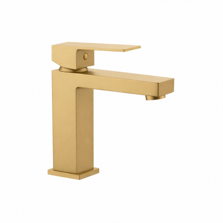 Смеситель для раковины VBI LORENO BRUSHED GOLD низкий