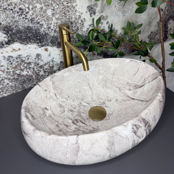 Умывальник (раковина) VBI VENETO STONE GLOSSY накладной