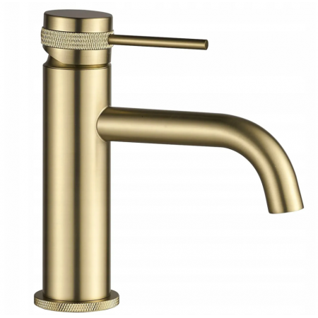 Смеситель для раковины (умывальника) REA LUNGO GRIP BRUSHED GOLD низкий