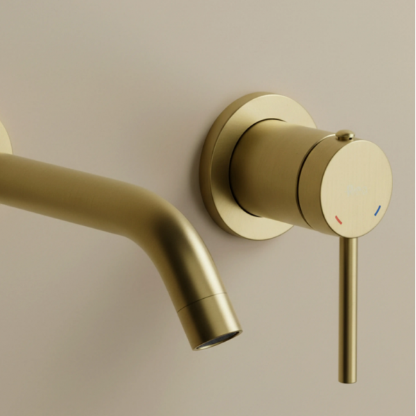 Смеситель для раковины REA CLIF BRUSHED GOLD + BOX скрытого монтажа