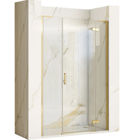 Душевая дверь REA HUGO 120 BRUSHED GOLD распашная