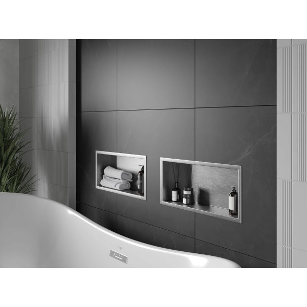 Вбудована полиця MEXEN X-Wall-R 45x20 INOX з обідком