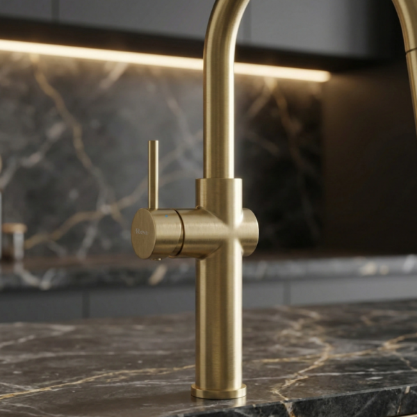 Смеситель для кухни REA FRESH HIGH BRUSHED GOLD