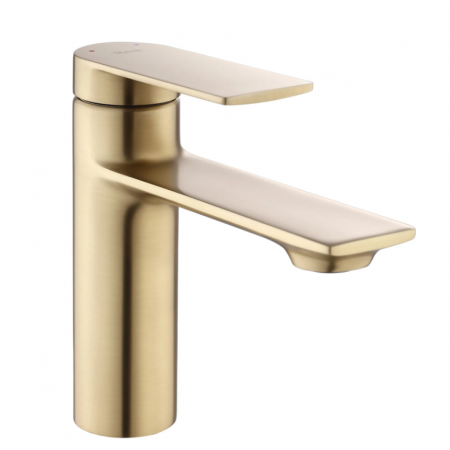 Смеситель для раковины (умывальника) REA STORM BRUSHED GOLD низкий