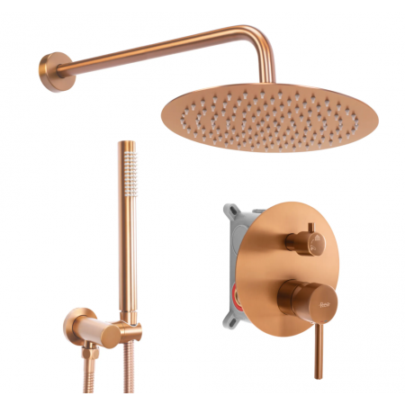 Душевая система REA LUNGO BRUSHED COPPER + BOX скрытого монтажа