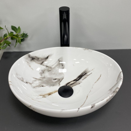 Умывальник (раковина) VBI PARMA CARRARA GLOSSY накладной