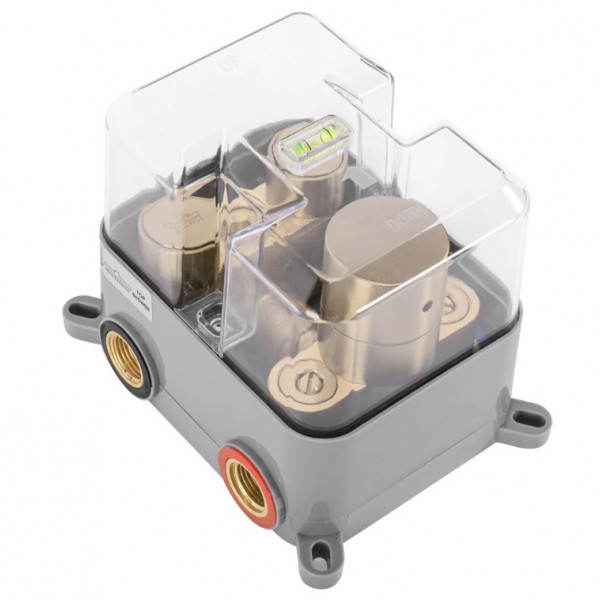 Душевая система REA LUNGO BRUSHED GOLD c термостатом + BOX скрытого монтажа