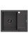 Гранітна кухонна мийка MEXEN ENZO BLACK GRANITE + сифон BLACK