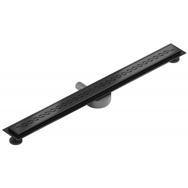 Трап для душу MEXEN FLAT 100 M18 BLACK 360° чорний