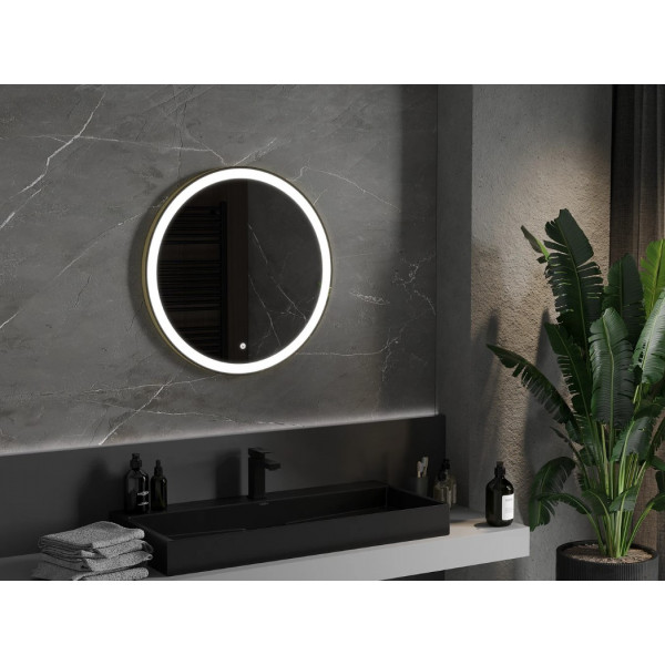 Дзеркало MEXEN ESSO 70 GOLD LED кругле