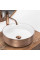 Умывальник (раковина) REA SAMI ROSE BRUSHED GOLD WHITE накладной