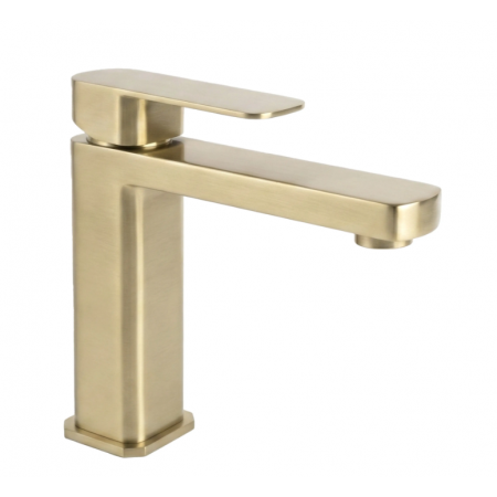Смеситель для раковины (умывальника) REA ARLO BRUSHED GOLD низкий