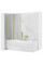 Шторка для ванны REA  AGAT-3 120 BRUSHED GOLD складная