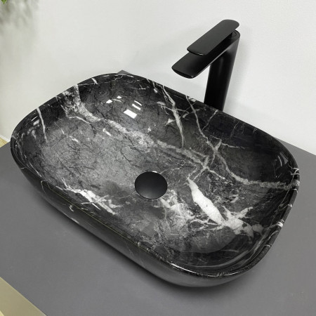 Умывальник (раковина) VBI RAVENNA BLACK OPAL GLOSSY накладной