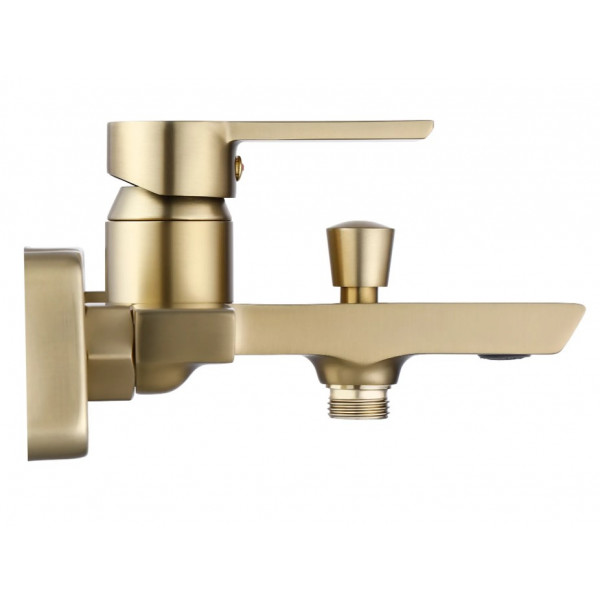 Смеситель для ванны и душа REA ARGUS BRUSHED GOLD настенный с изливом